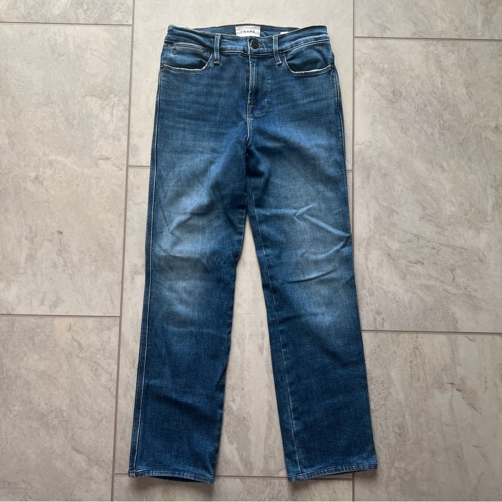 FRAME Le High Straight Jeans